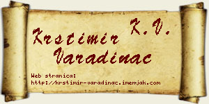 Krstimir Varadinac vizit kartica